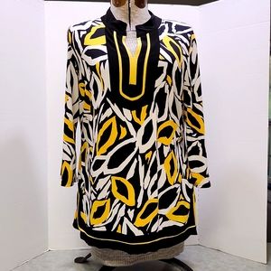Yellow black white tunic!  L